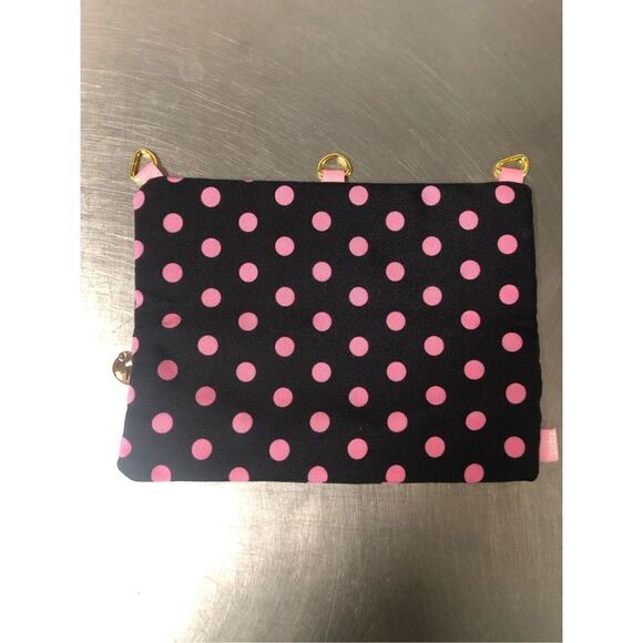 Zipit Women’s Small Black and Pink Polka Dot Zipper Pencil Pouch - Picture 6 of 6